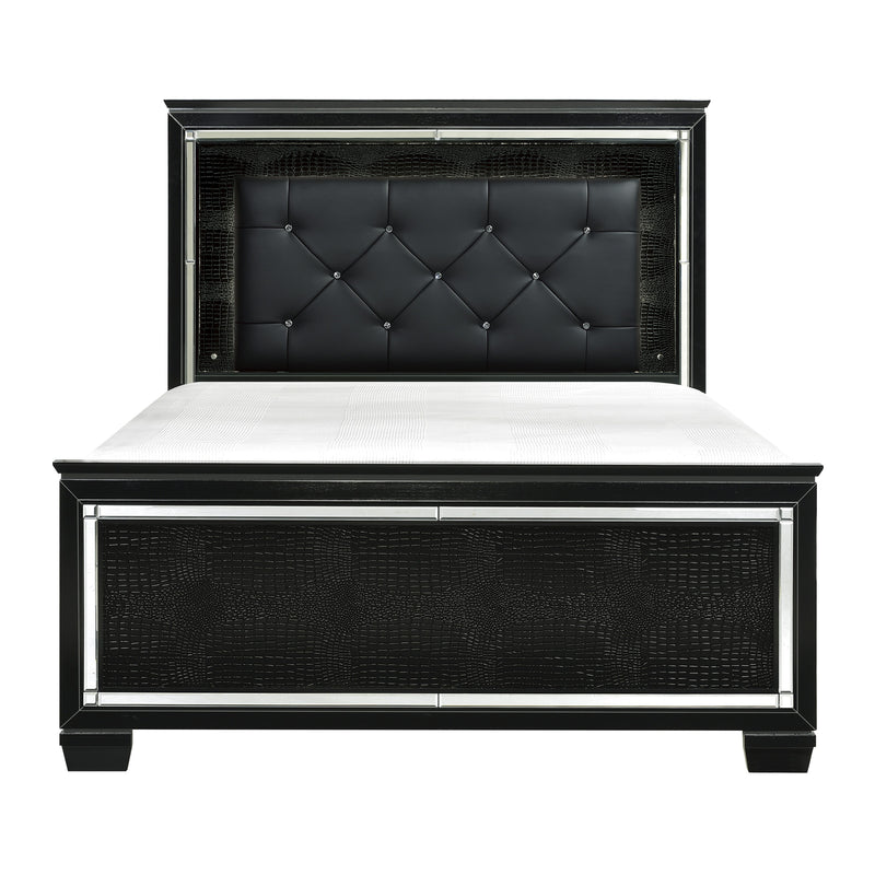 Allura (3)Full Bed, LED Lighting in Transparent/Black - 1916FBK-1*