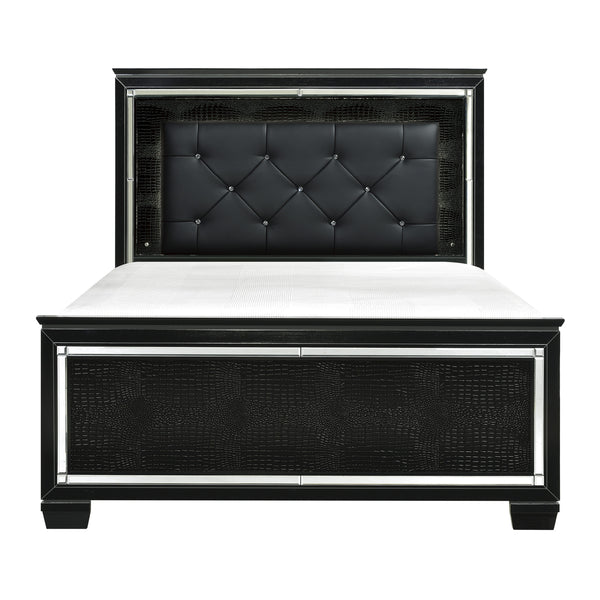 Allura (3)Eastern King Bed, LED Lighting in Black/Transparent - 1916KBK-1EK*