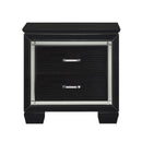Allura Nightstand, LED Lighting in Transparent/Black - 1916BK-4
