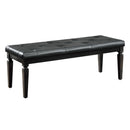 Allura Bed Bench in Transparent/Black - 1916BK-FBH