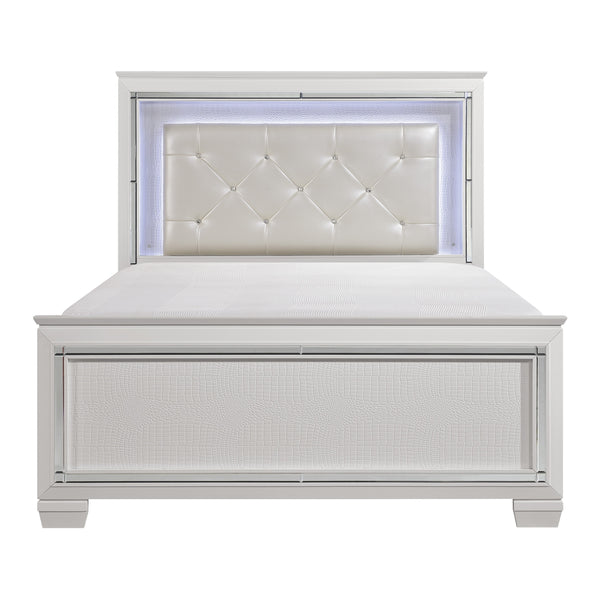 Allura (3)Eastern King Bed, LED Lighting in Transparent/White - 1916KW-1EK*