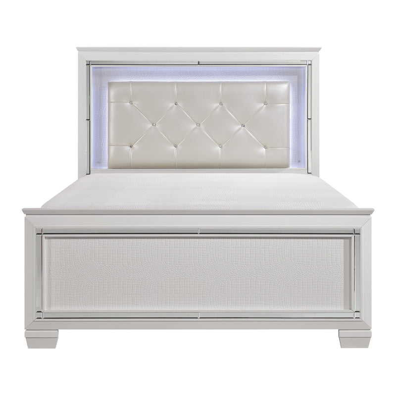 Allura (3)Eastern King Bed, LED Lighting in Transparent/White - 1916KW-1EK*