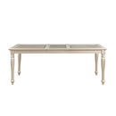 Celandine Dining Table, Glass Insert in Gold/Silver/Champagne - 1928-78NG