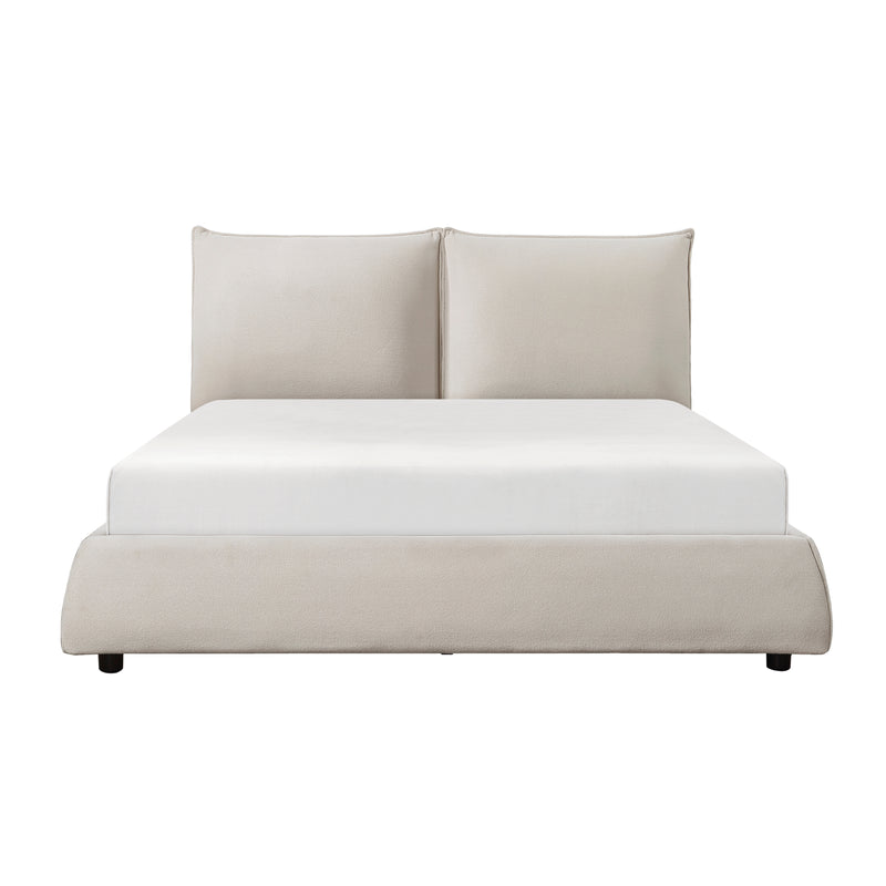 Linna Full Platform Bed in Beige - 1930F-1