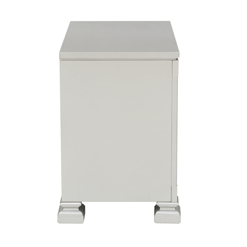 Bevelle Nightstand in Gray/Transparent/Gold/Silver/Champagne - 1958-4
