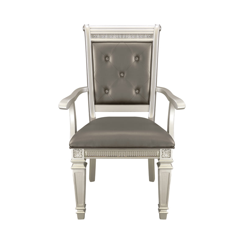 Bevelle Arm Chair in Gray/Gold/Silver/Champagne/Transparent - 1958A
