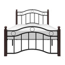 Averny Twin Platform Bed in Brown/Black - 2020TBK-1