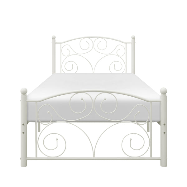 Pallina Twin Platform Bed in White - 2021TW-1