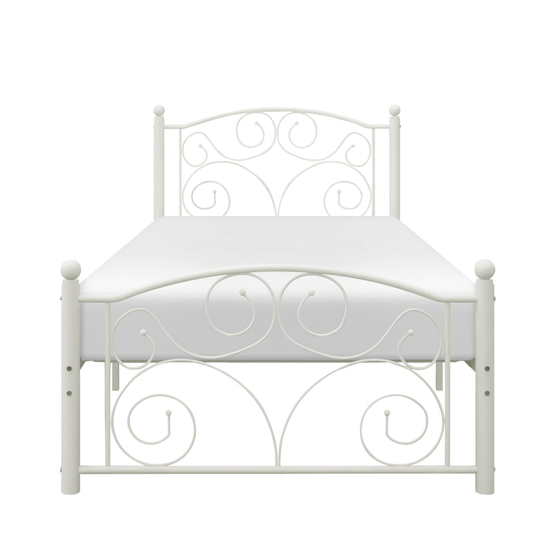 Pallina Twin Platform Bed in White - 2021TW-1