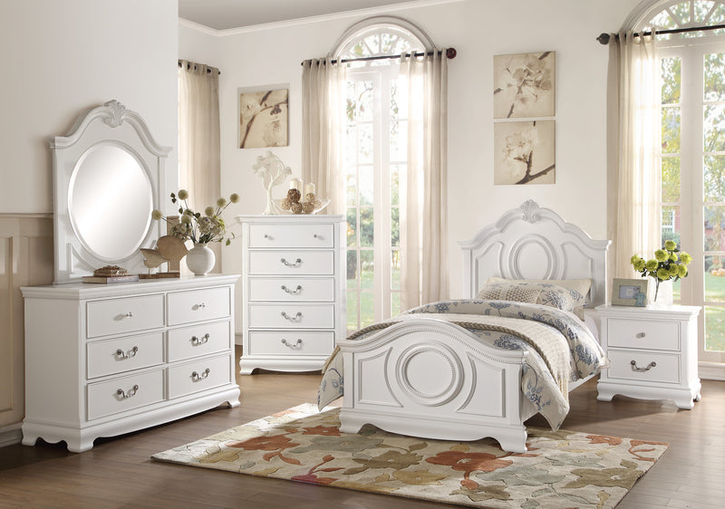 Lucida Full Bed in White - 2039FW-1
