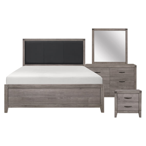 Woodrow 4PC SET: 1QB,1NS,1DR,1MR in Gray - 2042-1*4