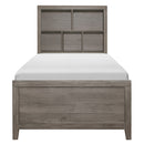 Woodrow Twin Platform Bed in Gray - 2042NBT-1