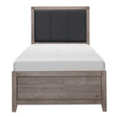 Woodrow Twin Bed in Gray - 2042T-1