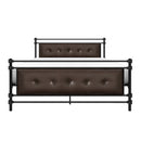 Jayla Full Platform Bed in Brown/Black/Metal - 2050F-1