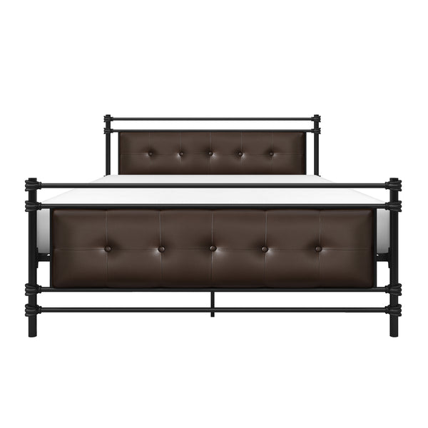Jayla Full Platform Bed in Brown/Black/Metal - 2050F-1