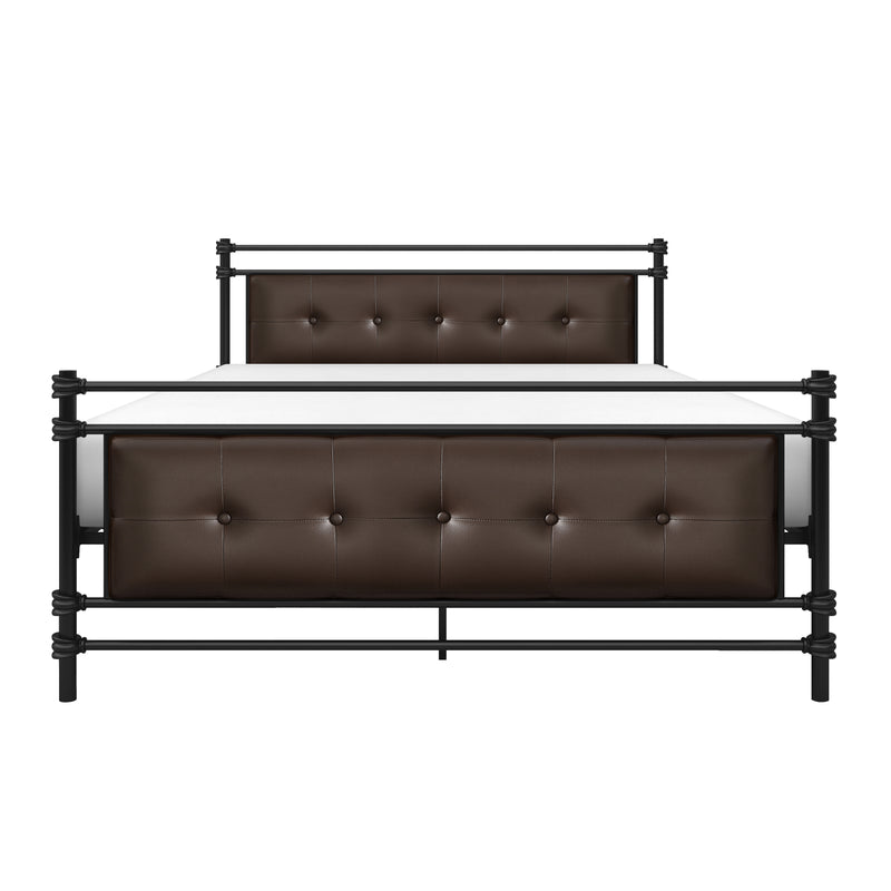 Jayla Full Platform Bed in Brown/Black/Metal - 2050F-1
