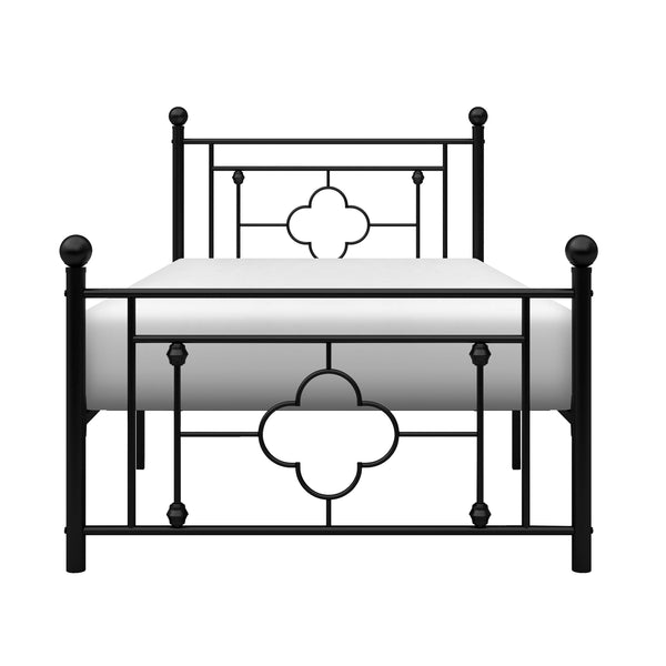 Morris Twin Platform Bed in Black/Metal - 2051TBK-1