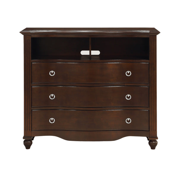 Meghan Media Chest in Cherry/Espresso - 2058C-11