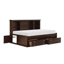 Meghan Full Lounge Storage Bed in Cherry/Espresso - 2058CPRF-1