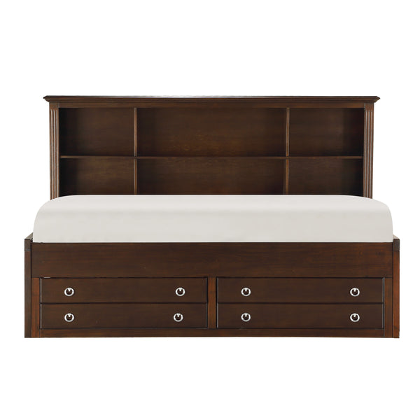 Meghan Twin Lounge Storage Bed in Cherry/Espresso - 2058CPRT-1