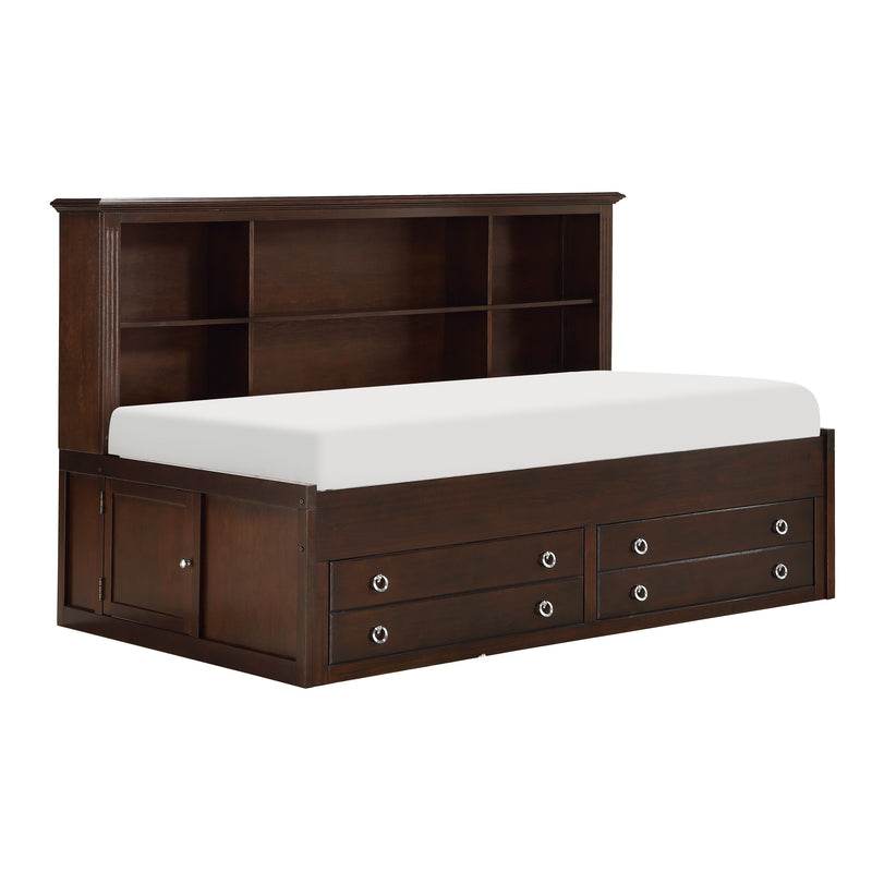 Meghan Twin Lounge Storage Bed in Cherry/Espresso - 2058CPRT-1