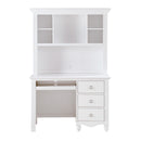 Meghan (2) Writing Desk with Hutch in White - 2058WH-14*