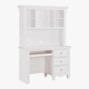 Meghan (2) Writing Desk with Hutch in White - 2058WH-14*