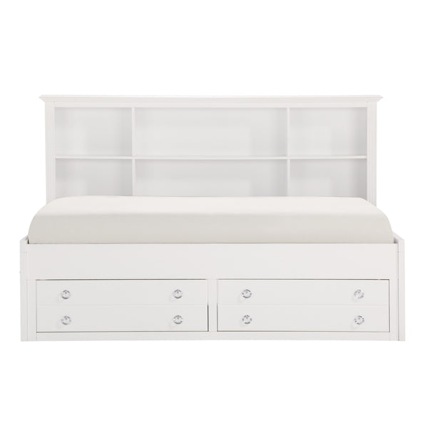 Meghan Twin Lounge Storage Bed in White - 2058WHPRT-1