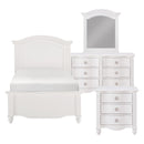 Meghan 4pc Set (TB+NS+DR+MR) in White - 2058WHT-1*4