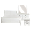 Mayville 4pc set (QB+NS+DR+MR) in White - 2147W-1*4