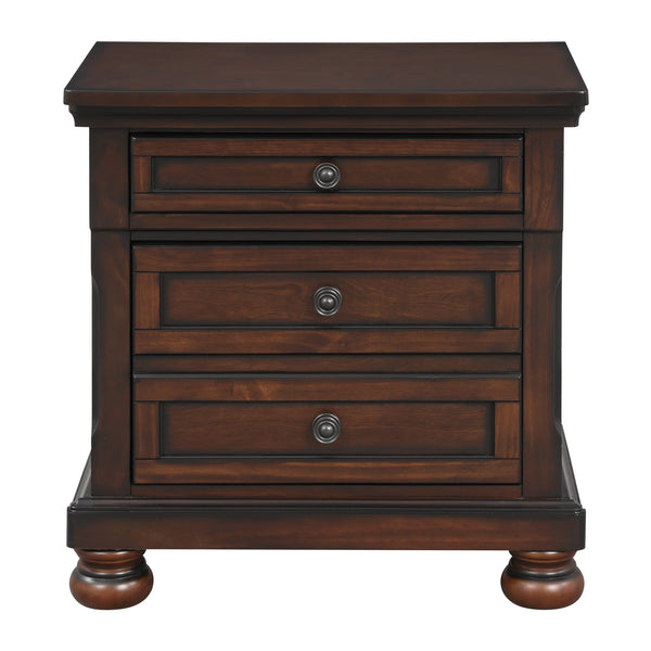 Cumberland Nightstand, Hidden Drawer in Brown - 2159-4