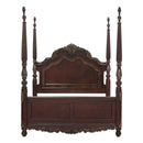 Deryn Park Queen Poster Bed in Cherry/Metallic Accent - Traditional - 2243-1