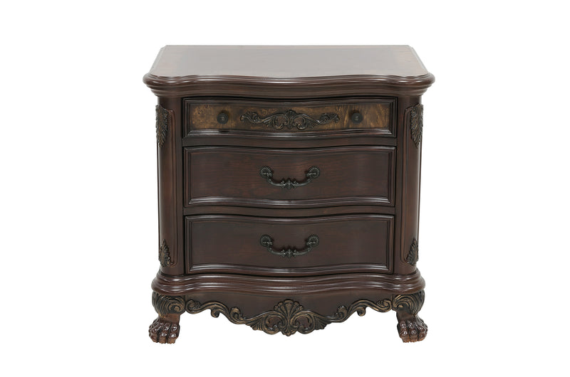 Deryn Park 4pc set (QB+NS+DR+MR) in Cherry/Metallic Accent - Traditional - 2243SL-1*4