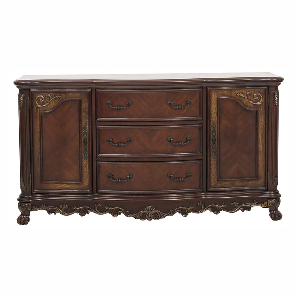 Deryn Park BUFFET/SERVER in Cherry/Metallic Accent - Traditional - 2243-55