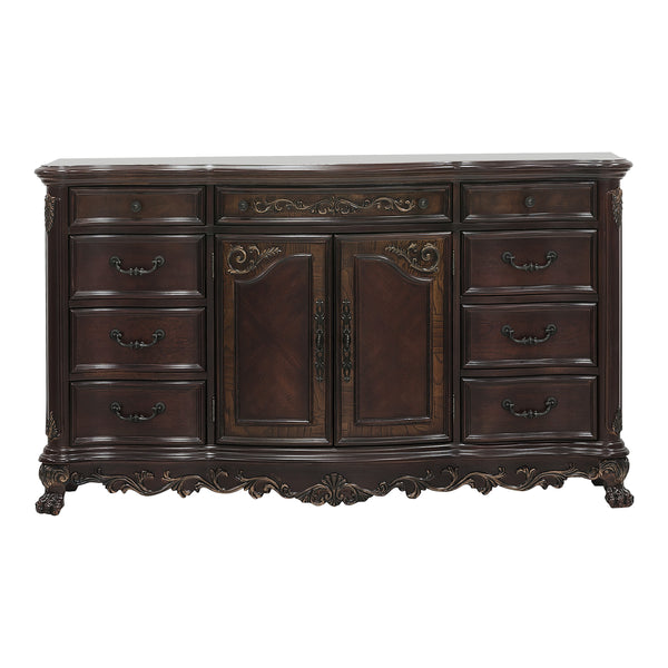 Deryn Park Dresser in Metallic Accent - Traditional/Cherry - 2243-5