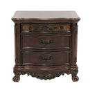 Deryn Park Nightstand in Cherry/Metallic Accent - Traditional - 2243-4