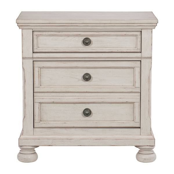 Bethel Nightstand, Hidden Drawer in White - 2259W-4