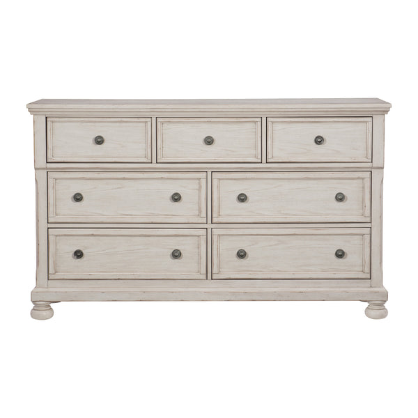 Bethel Dresser, Hidden Drawer in White - 2259W-5