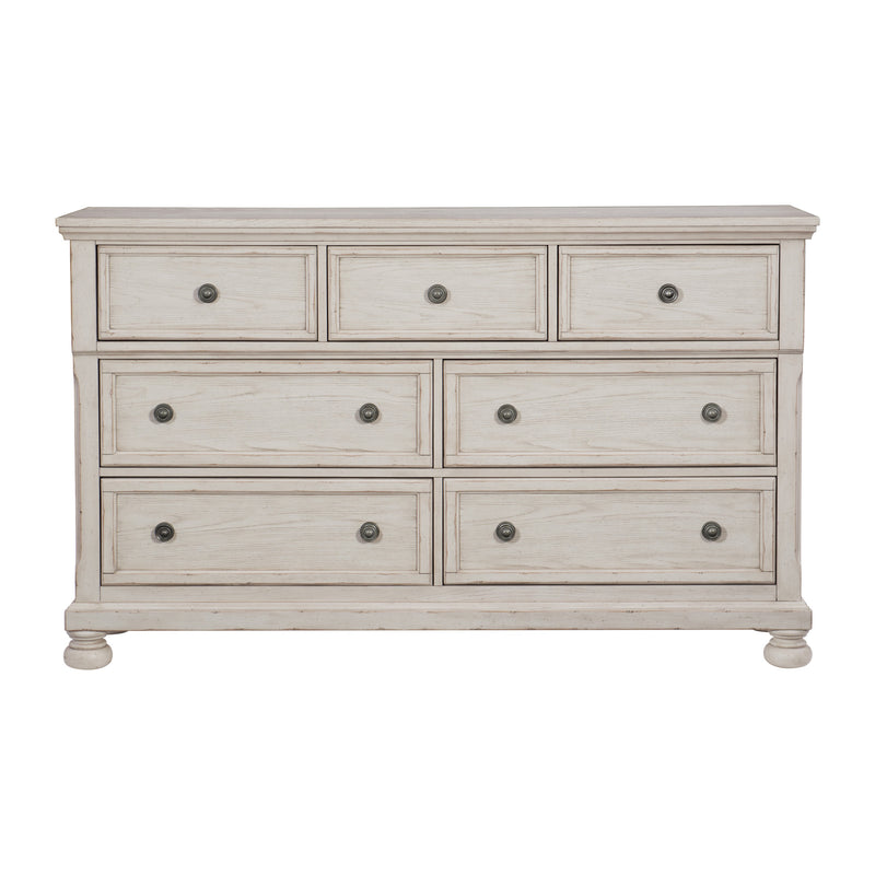 Bethel Dresser, Hidden Drawer in White - 2259W-5