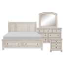 Bethel 4pc Set (QB+NS+DR+MR) in White - 2259W-1*4