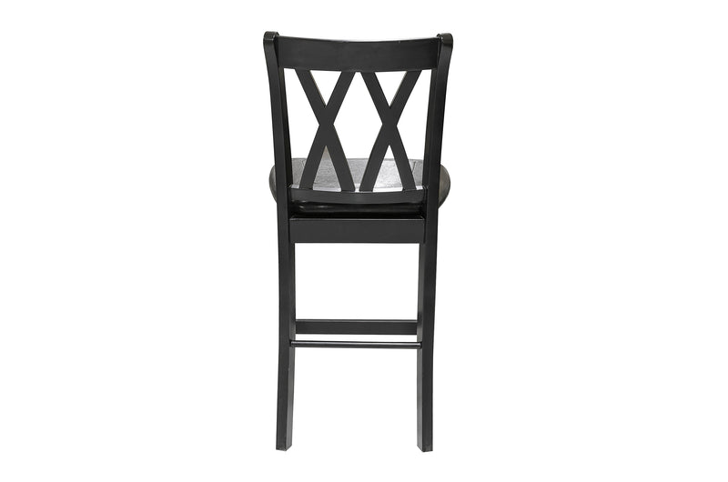 Norman 5-Piece Pack Counter Height Set in Black - 2514BK-36