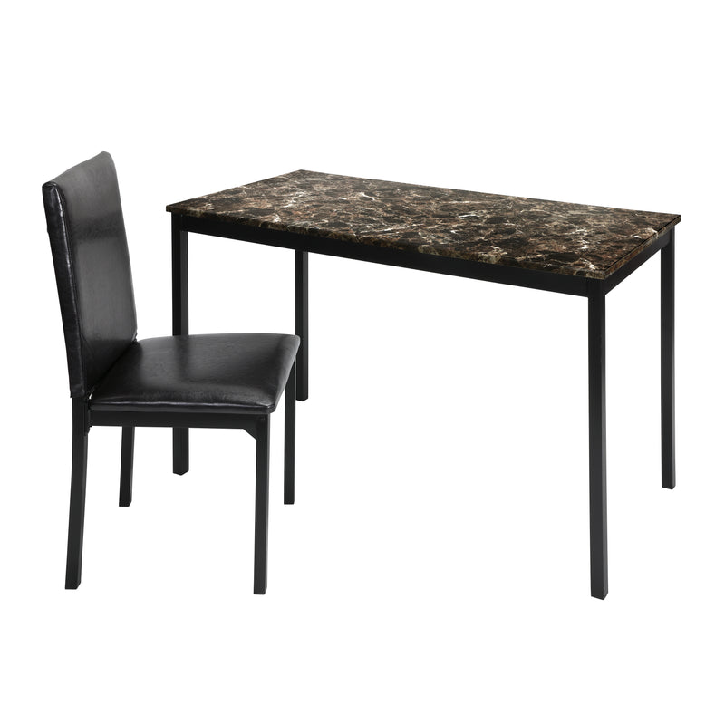 Tempe Writing Desk and Chair in Black/Brown - 2601-15