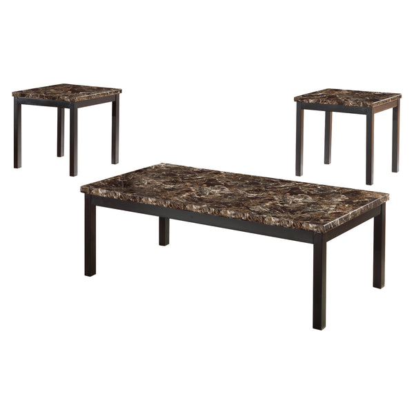 Tempe 3-Piece Pack Occasional Set in Black/Brown - 2601-31