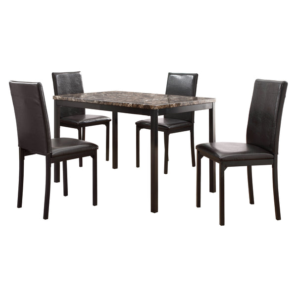 Tempe 5pc Set (TB+4S) in Black/Brown - 2601-48*5