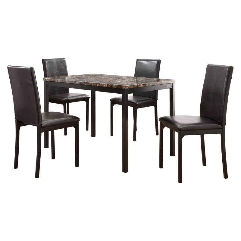 Tempe 5pc Set (TB+4S) in Black/Brown - 2601-48*5