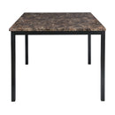 Tempe Counter Height Table, Faux Marble Top in Black/Brown - 2601-36