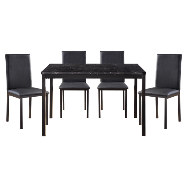 Tempe 5pc Set (TB+4S) in Black - 2601BK-48*5S1