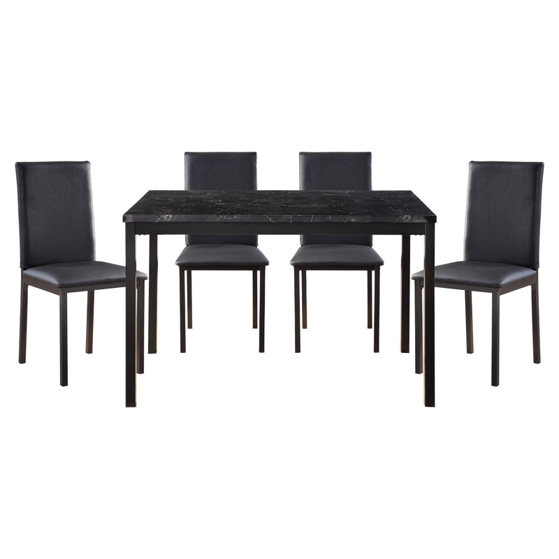 Tempe 5pc Set (TB+4S) in Black - 2601BK-48*5S1