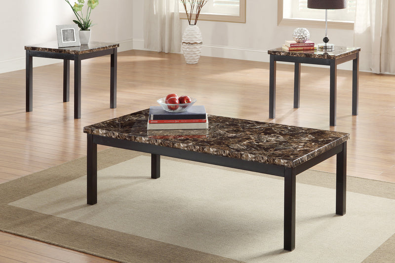 Tempe 3-Piece Pack Occasional Set in Black/Brown - 2601-31