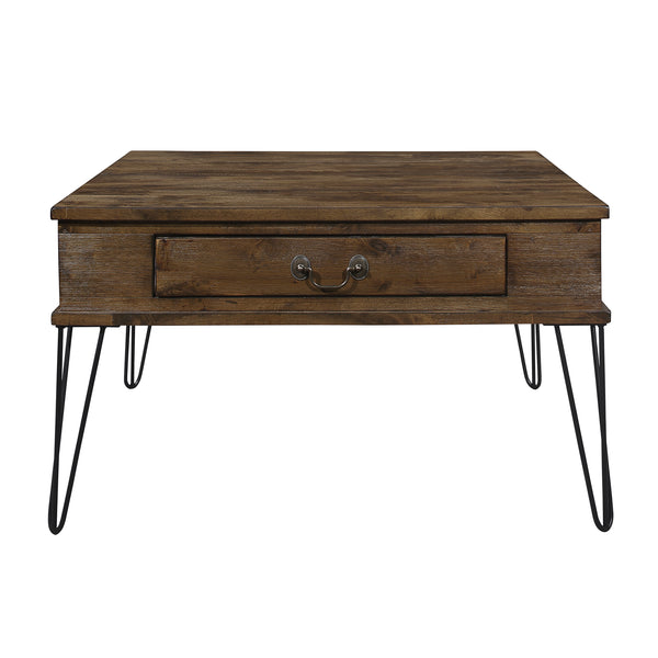 Shaffner Square Cocktail Table in Brown/Black/Oak - 3670M-01